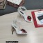 Dolce & Gabbana DG Logo Heel 10.5cm Black Red Roses Sandals White 2022
