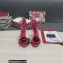 Dolce & Gabbana DG Logo Heel 10.5cm Black Red Roses Sandals Fuchsia 2022