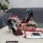 Dolce & Gabbana DG Logo Heel 10.5cm Black Red Roses Sandals Black 2022