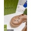 Gucci perforated GG rubber platform slip-on sandals Camel 2022