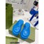 Gucci perforated GG rubber platform slip-on sandals Blue 2022