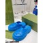 Gucci perforated GG rubber platform slip-on sandals Blue 2022
