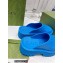 Gucci perforated GG rubber platform slip-on sandals Blue 2022