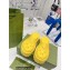 Gucci perforated GG rubber platform slip-on sandals Yellow 2022