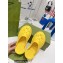 Gucci perforated GG rubber platform slip-on sandals Yellow 2022
