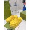 Gucci perforated GG rubber platform slip-on sandals Yellow 2022