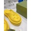 Gucci perforated GG rubber platform slip-on sandals Yellow 2022