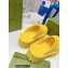 Gucci perforated GG rubber platform slip-on sandals Yellow 2022