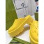 Gucci perforated GG rubber platform slip-on sandals Yellow 2022