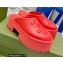 Gucci perforated GG rubber platform slip-on sandals Red 2022