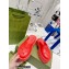 Gucci perforated GG rubber platform slip-on sandals Red 2022