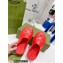 Gucci perforated GG rubber platform slip-on sandals Red 2022
