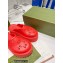 Gucci perforated GG rubber platform slip-on sandals Red 2022
