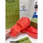 Gucci perforated GG rubber platform slip-on sandals Red 2022