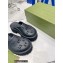 Gucci perforated GG rubber platform slip-on sandals Black 2022