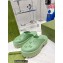 Gucci perforated GG rubber platform slip-on sandals Light Green 2022