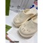 Gucci perforated GG rubber platform slip-on sandals White 2022
