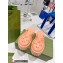 Gucci perforated GG rubber platform slip-on sandals Peach Pink 2022