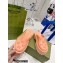Gucci perforated GG rubber platform slip-on sandals Peach Pink 2022