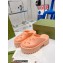 Gucci perforated GG rubber platform slip-on sandals Peach Pink 2022
