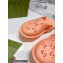 Gucci perforated GG rubber platform slip-on sandals Peach Pink 2022