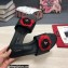 Dolce & Gabbana Black Red Roses Slides Black 2022