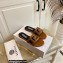 Versace Greca Maze Calfskin Flat Sandals Brown 2022