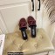 Versace Greca Maze Calfskin Flat Sandals Burgundy 2022