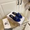 Versace Greca Maze Calfskin Flat Sandals Blue 2022
