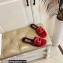 Versace Greca Maze Calfskin Flat Sandals Red 2022