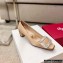 Roger Vivier Heel 4.5cm Belle Vivier Pilgrim Buckle Pumps in Satin Beige