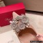 Roger Vivier Heel 4.5cm/8.5cm Flower Strass Buckle Pumps Satin Nude