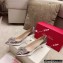 Roger Vivier Heel 4.5cm/8.5cm Flower Strass Buckle Pumps Mirror Silver