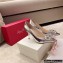 Roger Vivier Heel 4.5cm/8.5cm Flower Strass Buckle Pumps Mirror Silver