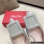 Roger Vivier Heel 2cm/6.5cm/8.5cm Viv' In The City Lacquered Buckle Ballerinas/Pumps Patent Gray