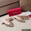 Roger Vivier Heel 2.5cm/4.5cm Belle Vivier Metal Buckle Mules in Patent Leather Beige