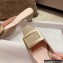 Roger Vivier Heel 2.5cm/4.5cm Belle Vivier Metal Buckle Mules in Patent Leather Beige