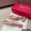 Roger Vivier Heel 2.5cm/4.5cm Belle Vivier Metal Buckle Mules in Patent Leather Nude