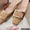 Roger Vivier Heel 2.5cm/4.5cm Belle Vivier Metal Buckle Mules in Patent Leather Nude