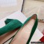 Roger Vivier Heel 4.5cm Stone Buckle Pumps in Suede Green