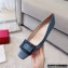 Roger Vivier Heel 4.5cm Stone Buckle Pumps in Suede Gray