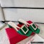 Roger Vivier Heel 4.5cm Love Rhinestone Buckle Mules Satin Green