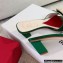 Roger Vivier Heel 4.5cm Love Rhinestone Buckle Mules Satin Green