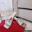 Roger Vivier Heel 4.5cm Love Rhinestone Buckle Mules Silver
