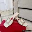 Roger Vivier Heel 4.5cm Love Rhinestone Buckle Mules White