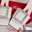 Roger Vivier Heel 4.5cm Love Rhinestone Buckle Mules White