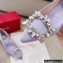 Roger Vivier Heel 4.5cm Strass Buckle Pumps in Satin Lilac