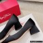 Roger Vivier Heel 4.5cm Strass Buckle Pumps in Satin Black