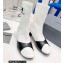 Balenciaga Heel 5cm Sock Bootie in smooth calfskin and recycled knit White 2022