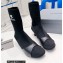 Balenciaga Heel 5cm Sock Bootie in smooth calfskin and recycled knit Black 2022